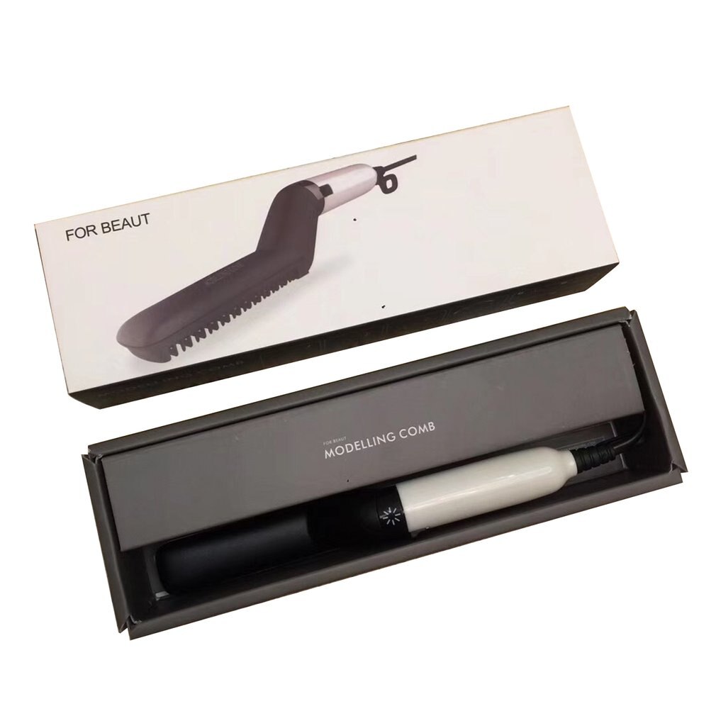 Man Styling Combs Straight Hair Comb Quick Beard Styler Comb Ceramic Ion Heating Multifunctional Straightening Curly Electric /