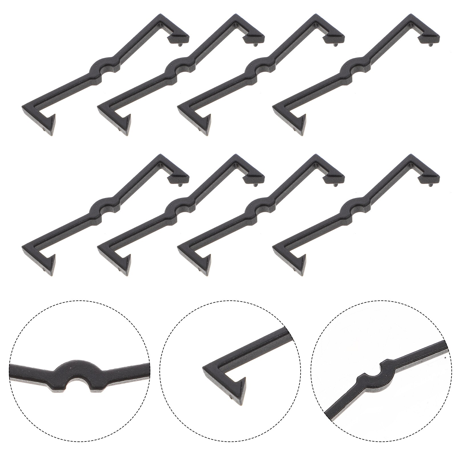 100pcs Black Pegboard Hook Plastic Peg Hook Fixer Pegboard Hook Organizer: Black 100