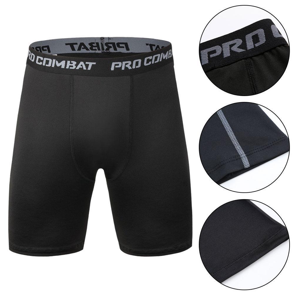 Pantalones cortos de culturismo para Hombre, bragas de gimnasio con entrepierna para entrenamiento físico, medias de compresión elásticas para músculos vivos, mallas ajustadas para Hombre