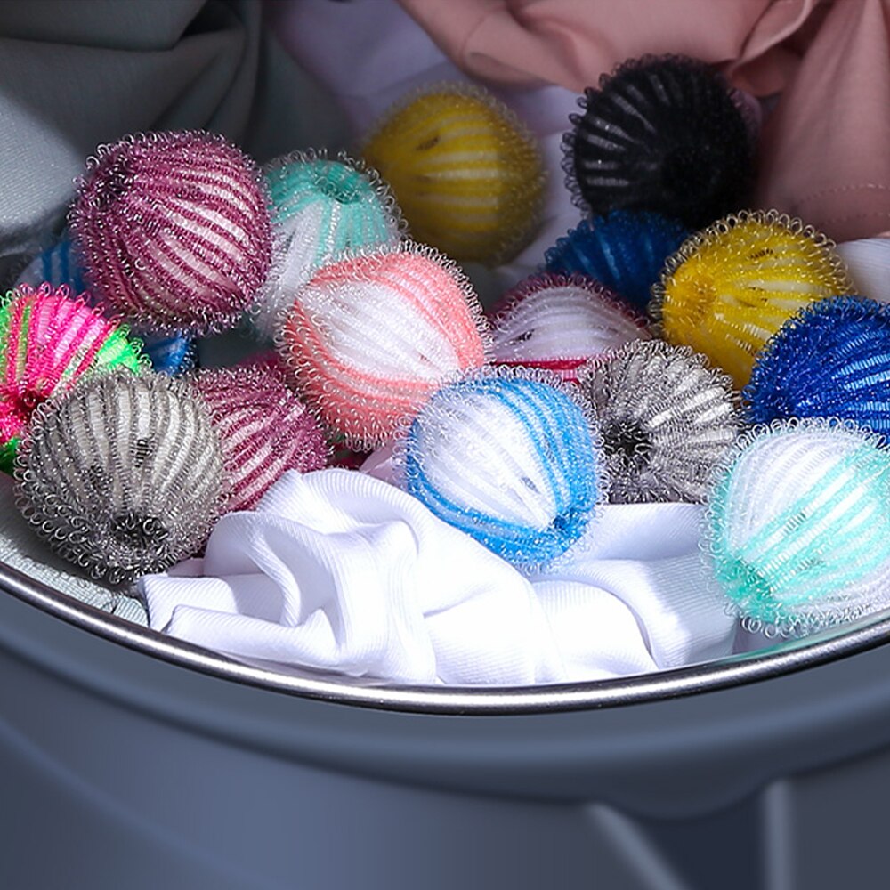 6pcs Nylon Laundry Ball Decontamination Washing Machine Washing And Protecting Ball Sticking Hair Removal Cleaning Ball: Default Title