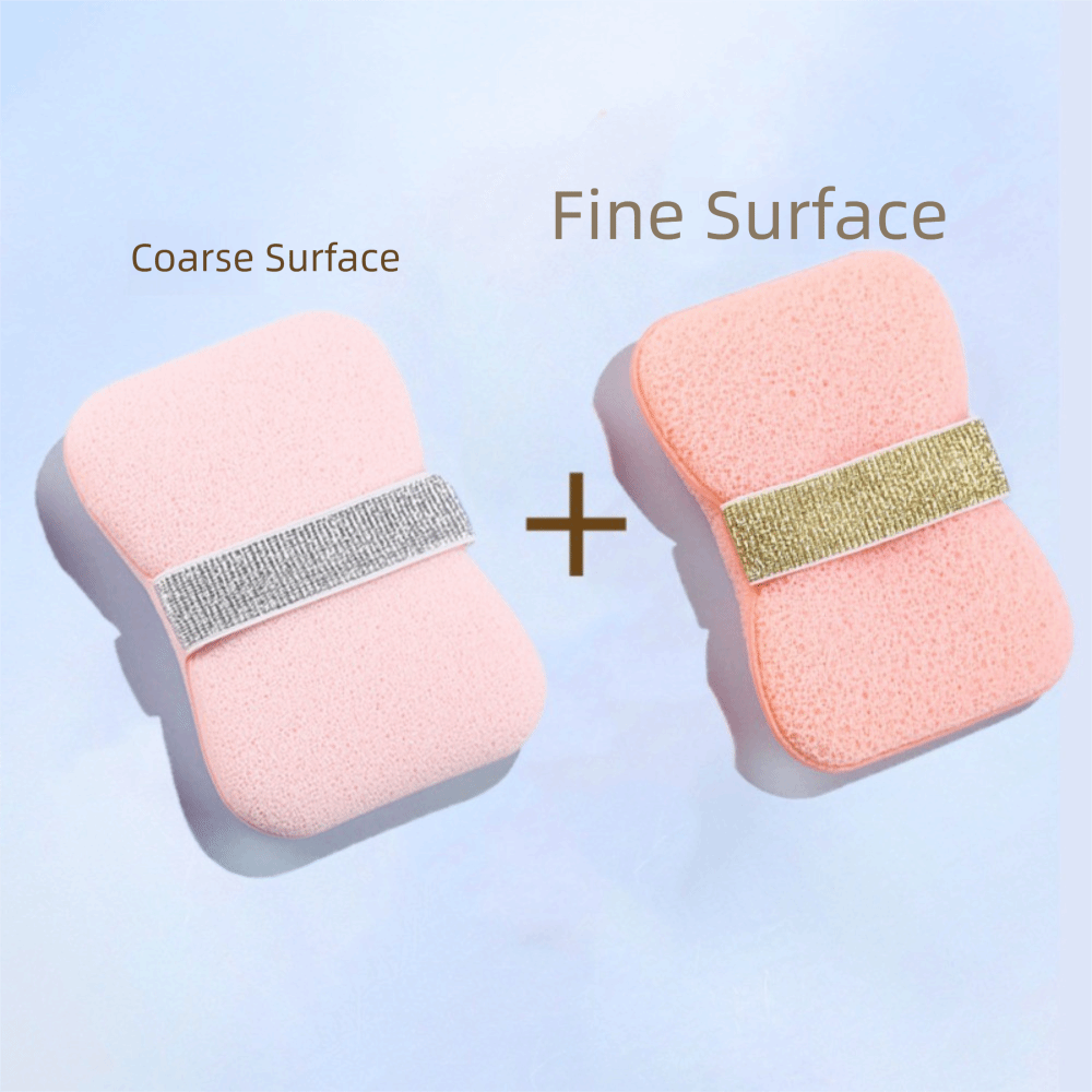 2PCS Thickened Exfoliating Soap Bag Sponge Material Comfortable Bath Foaming Sponge Soft Portable Soap Foaming Net Shower Use: black