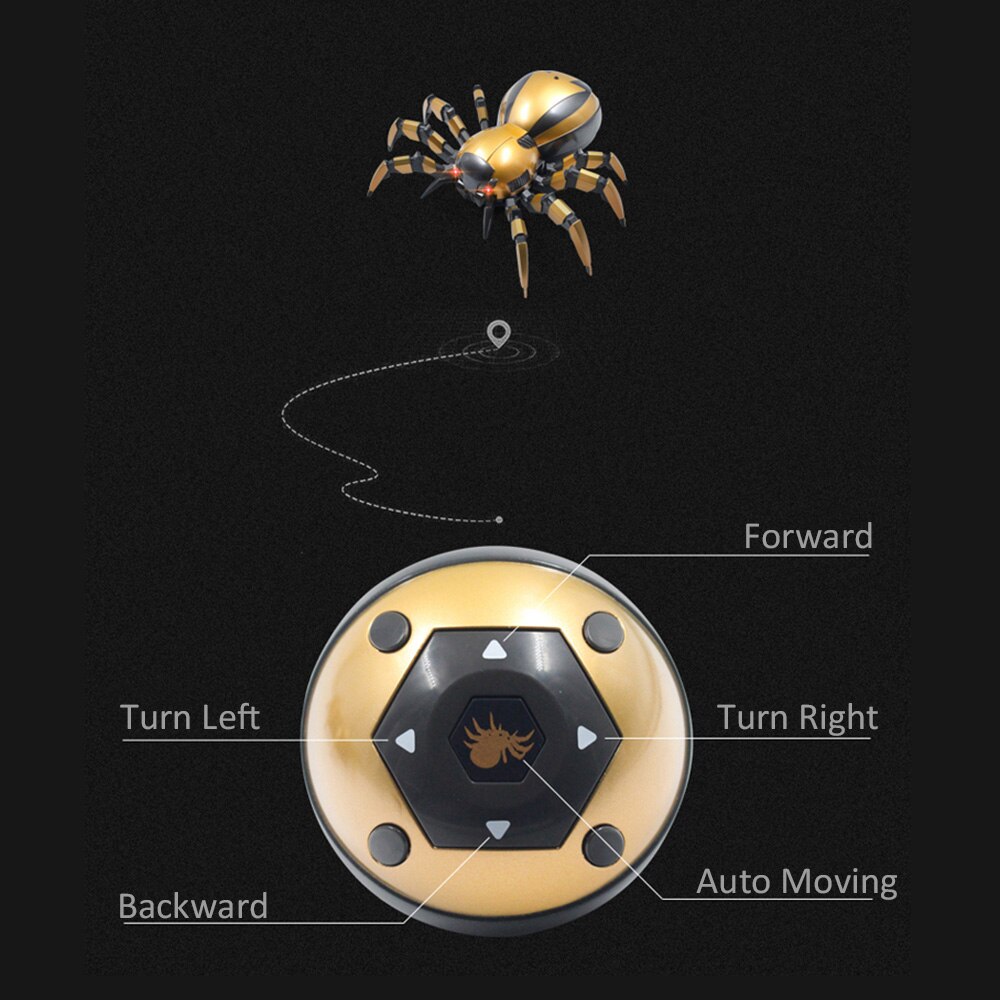 KaKBeir Spider robot with LED light Infrared induction Tricky wireless Model Simulation remote control animals Toys 1652982