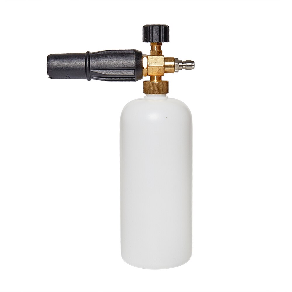 Sneskum lanse 1/4 " quick release justerbar kompatibel skumkanon til højtryksrenser: Sort