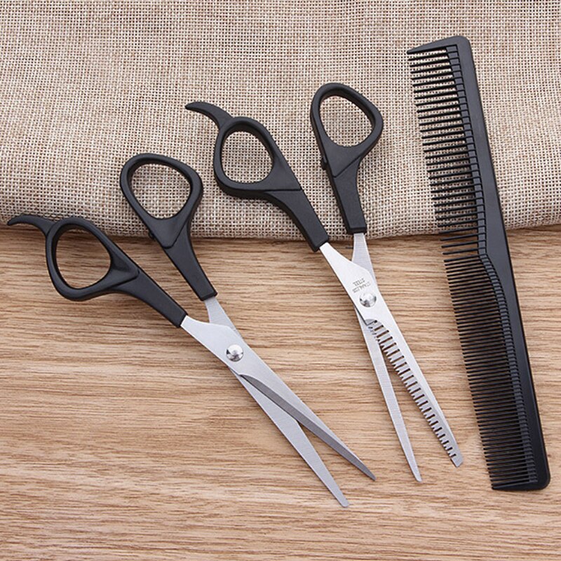 Children's haircut haircut scissors set hairdressing scissors thinning tooth shear flat shear tool pet shearing three-piece