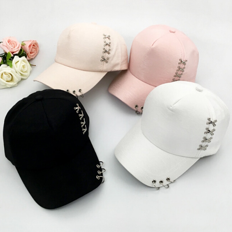 langt lue piercing ringe baseball lokk punk hofte hopp caps bomull voksen uformelt fast justerbare unisex caps