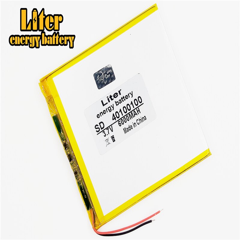 3.7V 6000mAh Battery Tablet PC tablet eneric brand of rechareable lithium polymer battery 40100100