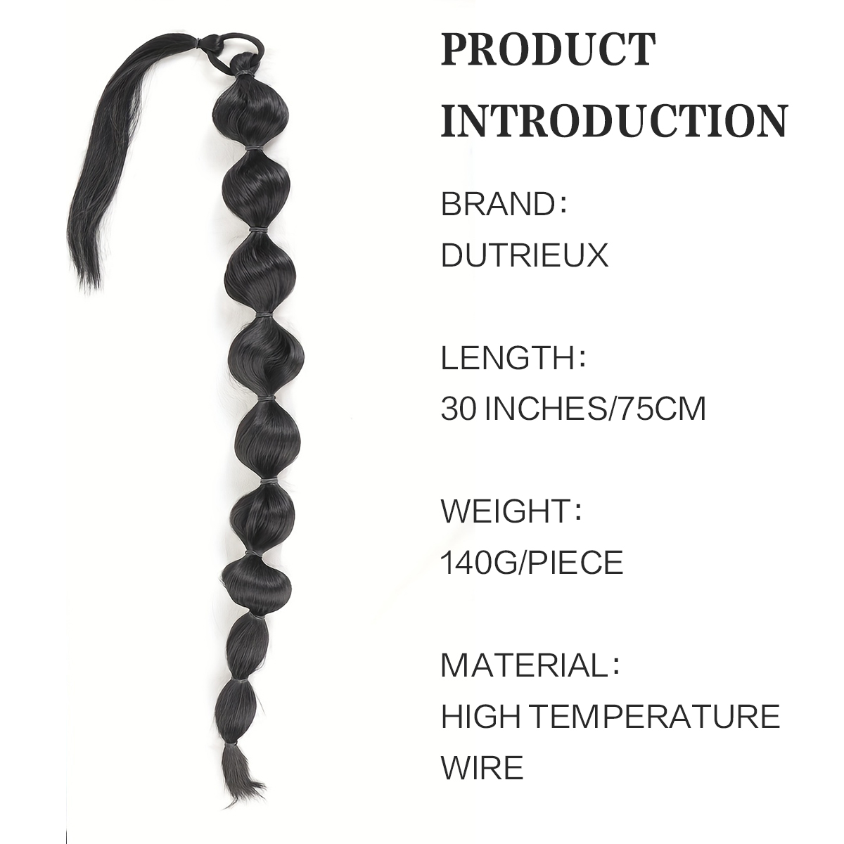 Extensões de cabelo sintético africano fofo rabo de cavalo-trança longa estendida com rabo de cavalo bolha para aparência volumosa acessórios de cabelo