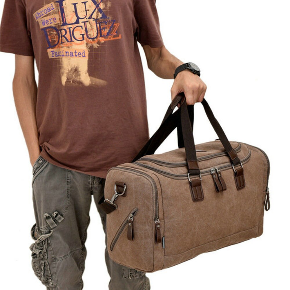 mannen canvas handtas outdoor reizen grote capaciteit mannen casual wear schoudertas crossbody tas B46-06