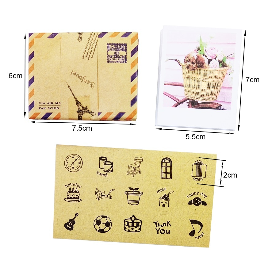 60 Sheets Cards+60 Envelop+60 Sticker/lot LOMO Car... – Vicedeal