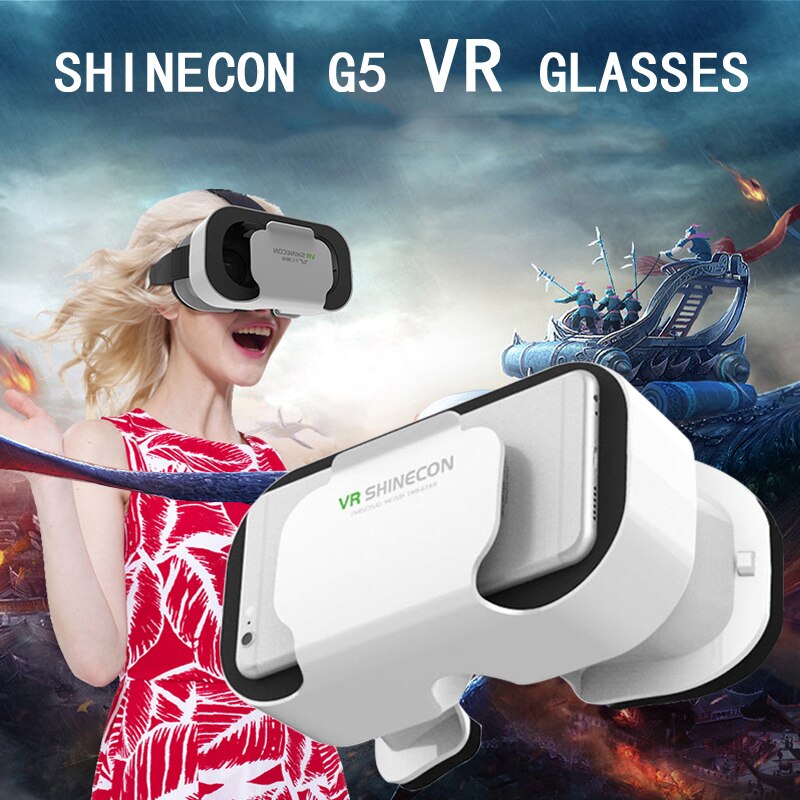 Vr Shinecon G5 Vr Bril 3D Virtual Reality Bril 300 Inch 720-1080 Smartphone Headset
