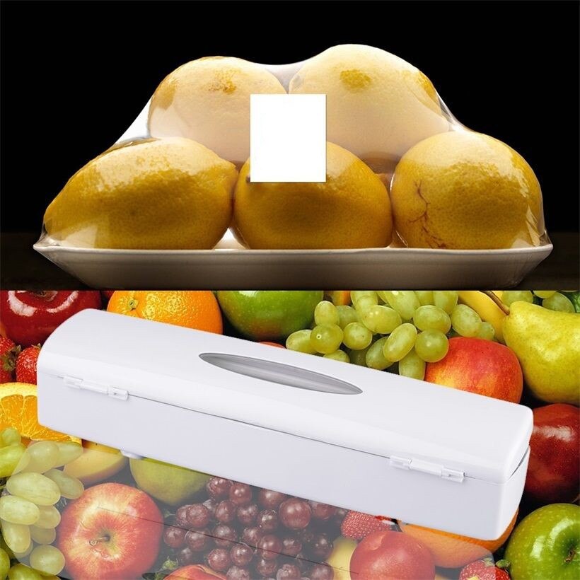 Foil Cling Film Cutter Plastic Wrap Dispenser With Cutter Plastic Cling Wrap Dispenser Kitchen Food Accessories