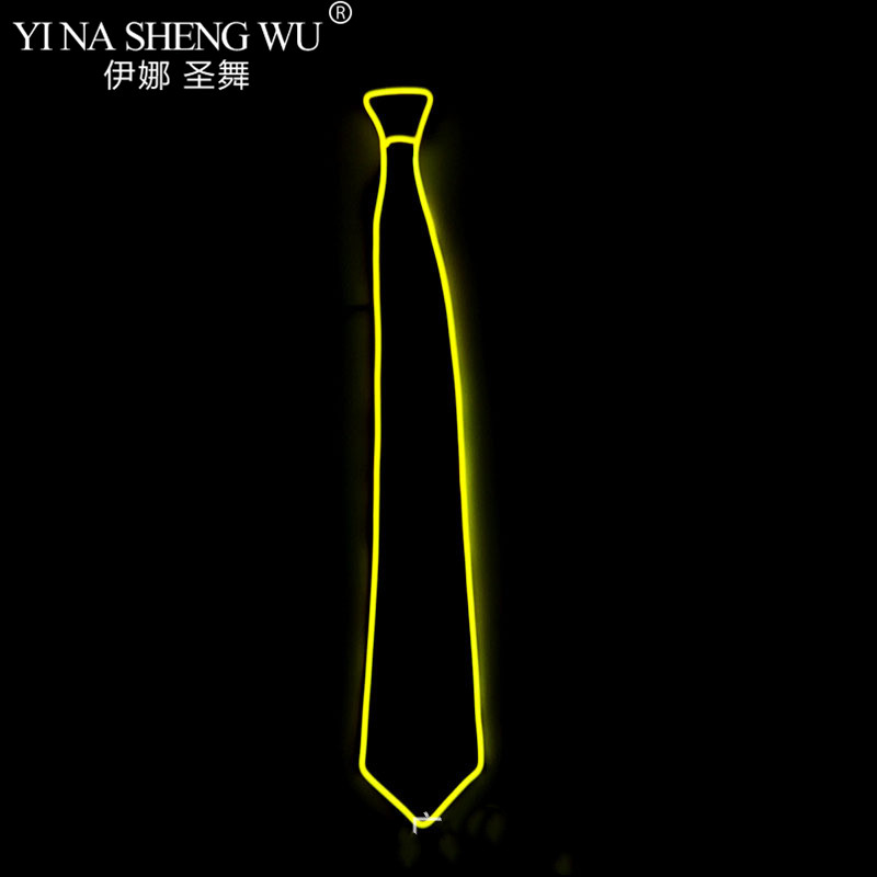 Men Glowing Tie EL Wire Neon LED Luminous Tie Glasses Cosplay Party Haloween Christmas Luminous Light Up DJ Bar Club Stage Prop: Blue