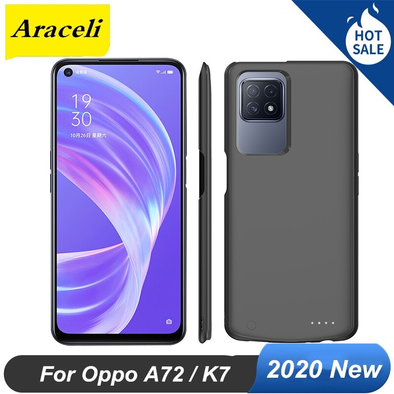 10000 Mah For OPPO A72 Battery Case K7 Charging Power Bank For OPPO A72 K7 Charger Cover