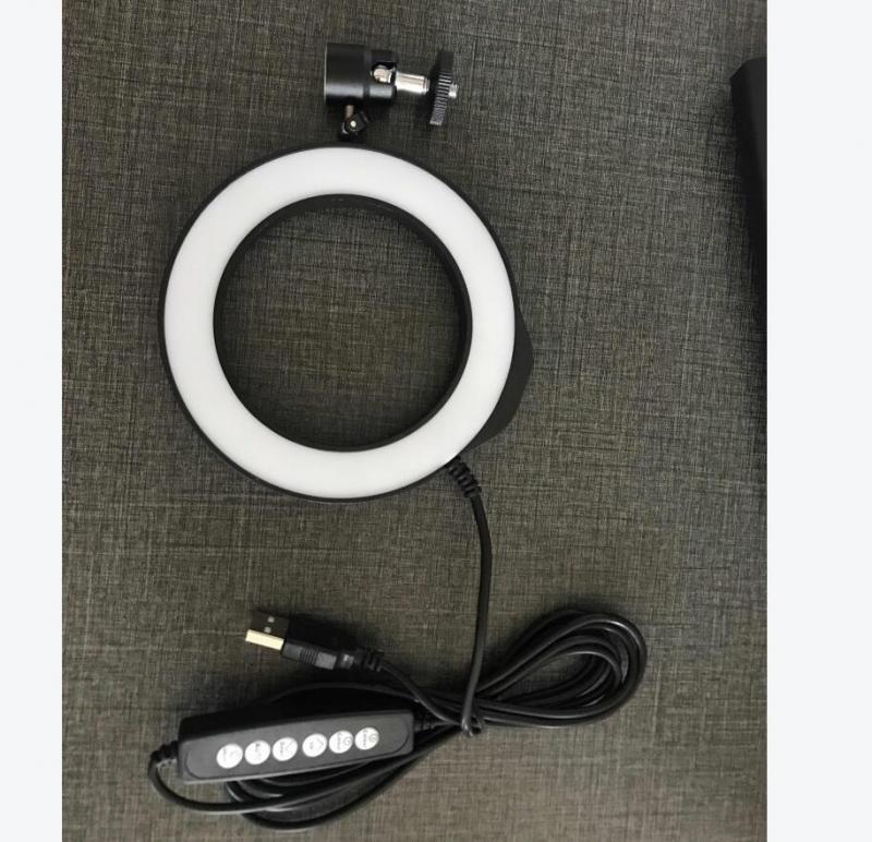 PULUZ Dimmable Color Fill Light Ring Light LED Ring Light RGBW Dimmable Lighting Kit For Makeup Camera Selfie Video Live: 01black 12cm