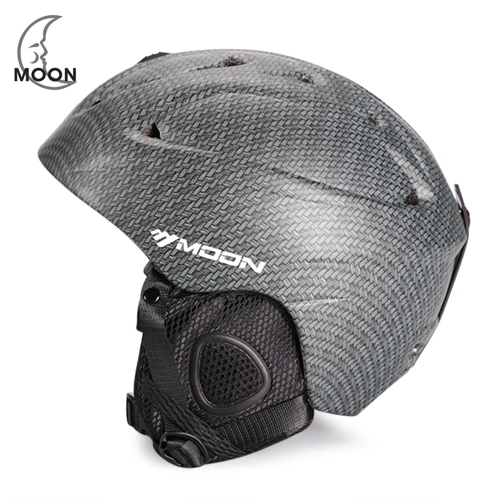 Moon Ski Helmet Single Board Double Snowboard Protective Gear Equipment: Carbon Gray / M