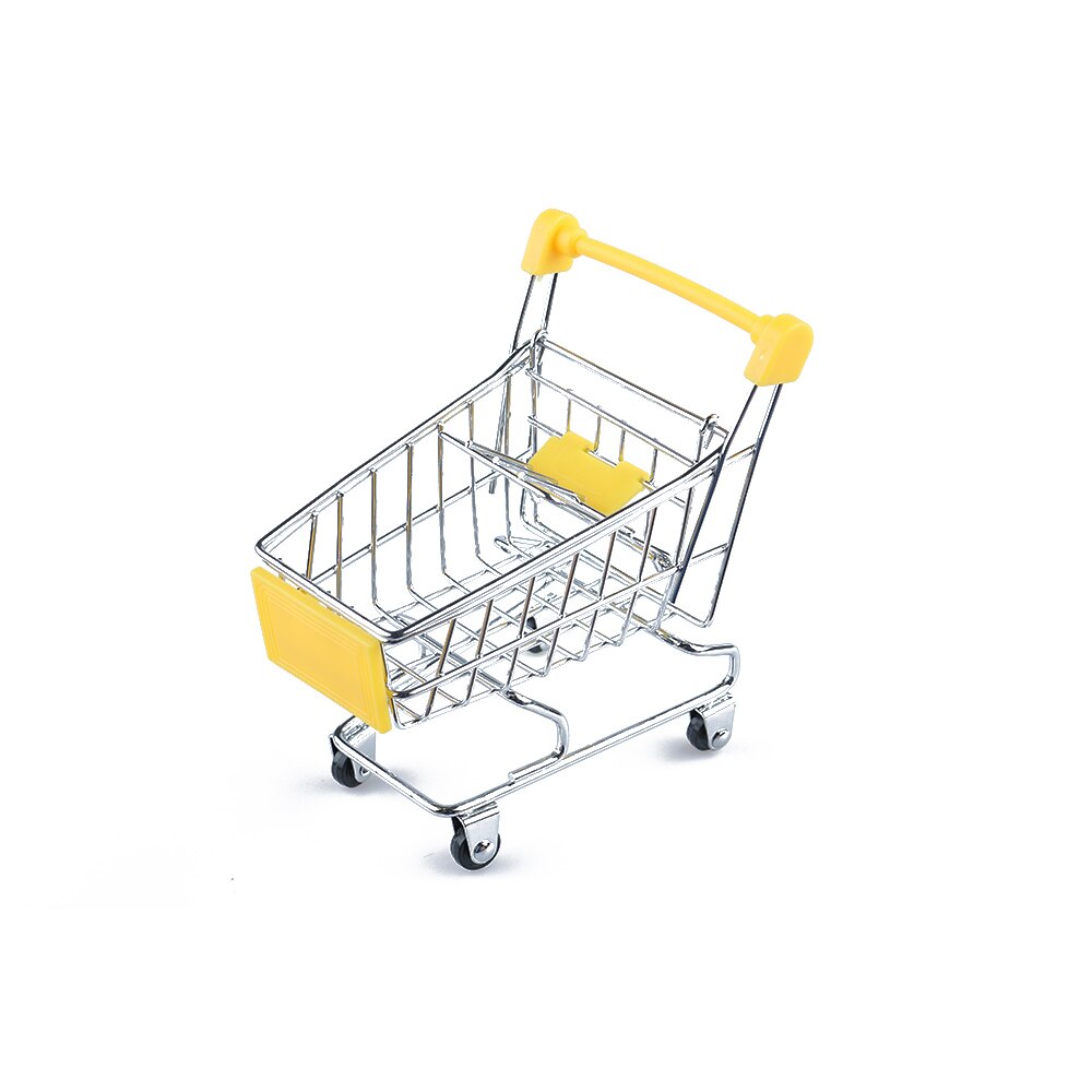 Eco-vriendelijke Kids Miniatuur Mini Shopping Trolley Simulatie Boodschappen Speelgoed Spelen Meisjes Speelgoed Voor Kinderen Telefoon Houder