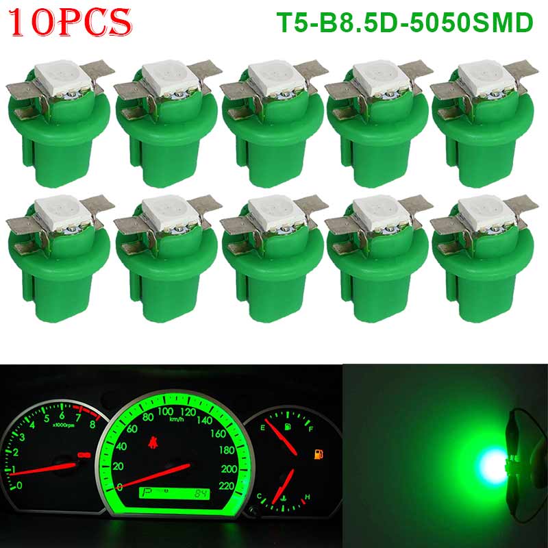 'The Best' 10pcs T5-B8.5D-5050smd LED SMD Lamp Gauge Speed Dash Bulb Dashboard Instrument Light 12V 889