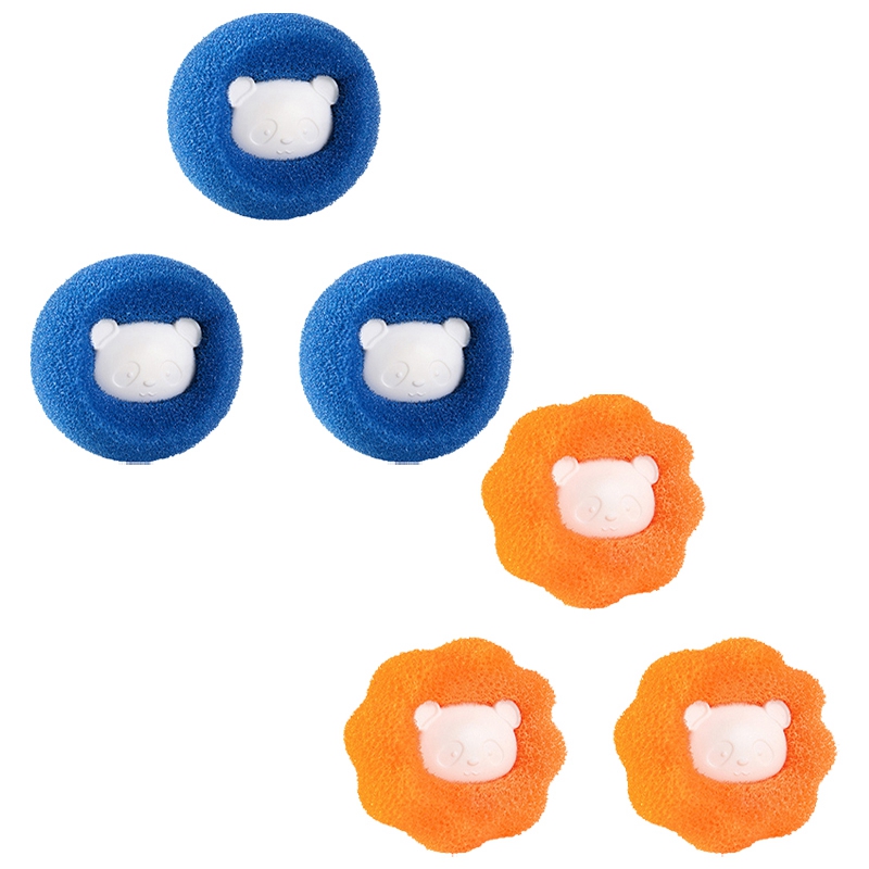 Bolas de depilación para la colada, recogedor de pelusas para lavadora, depilación reutilizable, bolas de limpieza con forma de Animal, 3 unids/lote