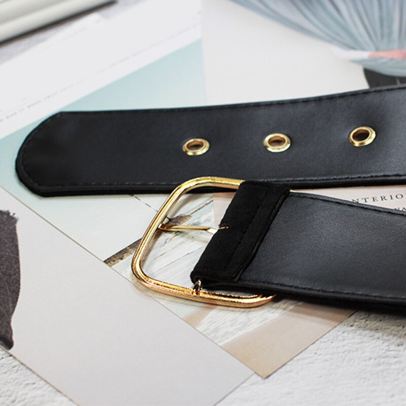 1 Pc Retro Lange Fluwelen Riem Ronde Vierkante Metalen Pin Gesp Decoratieve Casual Brede Tailleband Mode Vrouwelijke Jurk Jas Trui riem