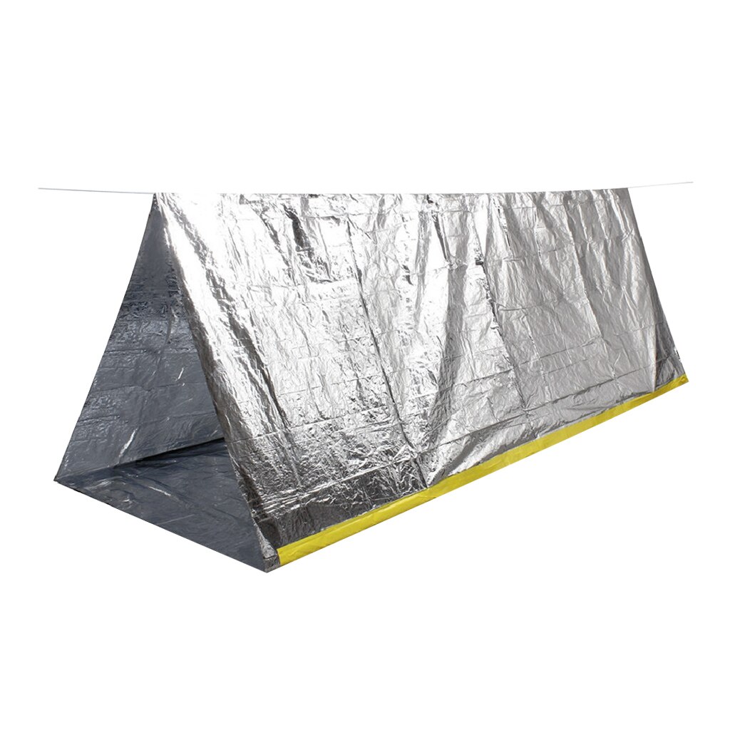 Ulkona leirintäalusta katos teltta suojat tarp festivaalit ulkona kestävä hätäpakkaus 190 x 240 x 0.1cm hopea