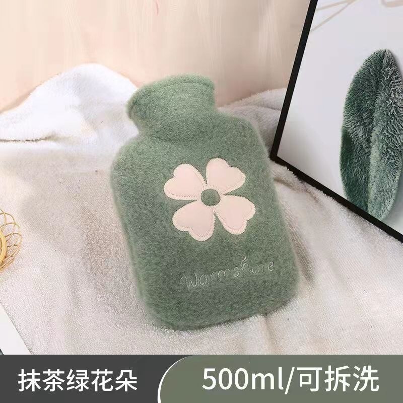 Śliczne studentki pluszowe termofory Home Decor wtrysk wody ciepły żołądek przeciwwybuchowy ciepły worek na wodę: Fuya Flower 500ml