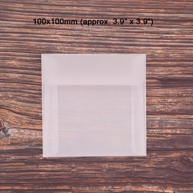 50pcs Translucent Blank White Parchment Paper Envelope Postcards Invitations Cover Envelopes