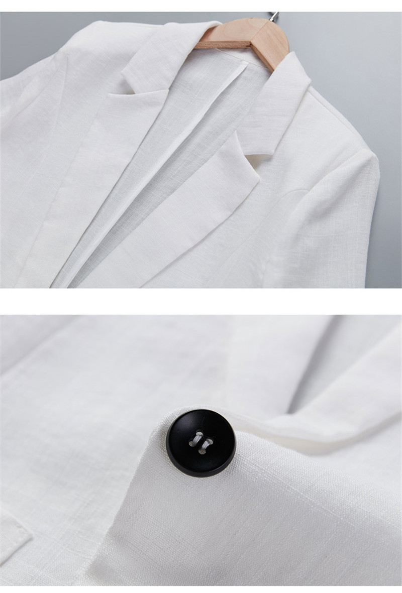 5xl 6xl 7xl syv-punkts ermet dress sommer blazer dame casual stor størrelse koreansk hvit svart tynn dressjakke  v577