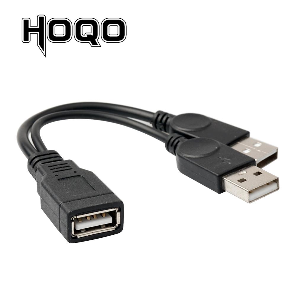 USB Y Data Power Cable, Dual USB Y Extension Oplaadkabel, usb-EEN Vrouwelijke Naar 2 EEN-Mannelijke Splitter USB2.0 Vrouwelijke om 2 USB Man Cord