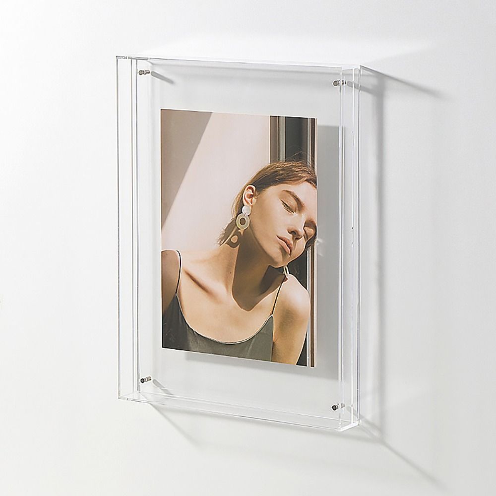 Acrylic Transparent Acrylic Photo Frame Thickened Transparent Colorful Square Photo Frame Wall Hanging Rectangle