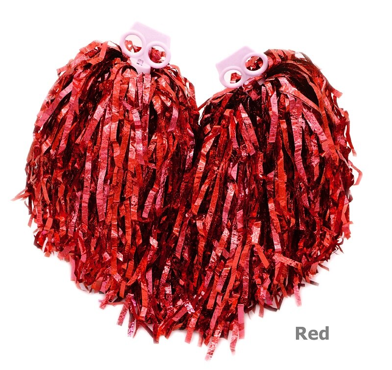 2 stks Cheerleading Pom Poms voor Voetbal Basketbal Wedstrijd Cheerleading pompons cheerleader cheerleading metallic pompom Bule