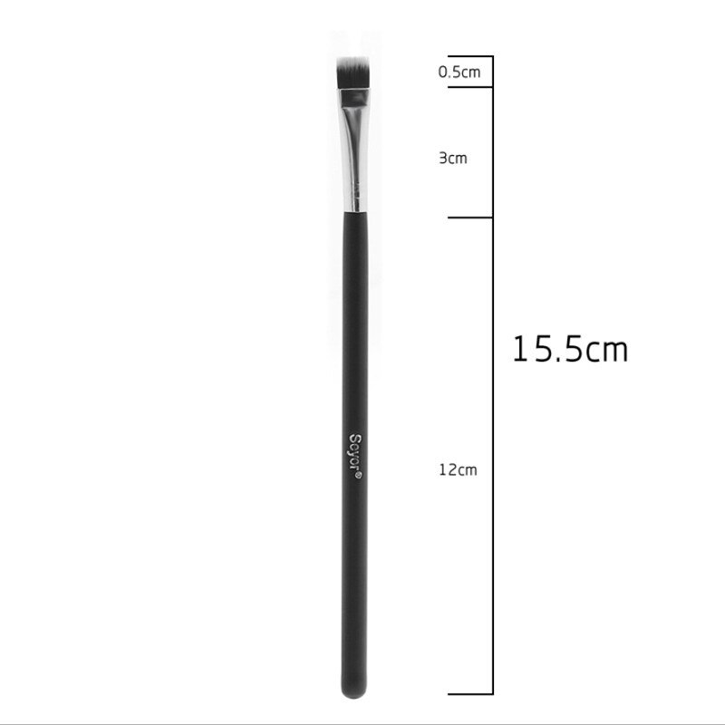 Flat Head Makeup Brushes Wooden Handle Highlighter Brush Eyebrow Brush T Region Beauty Tool: Default Title