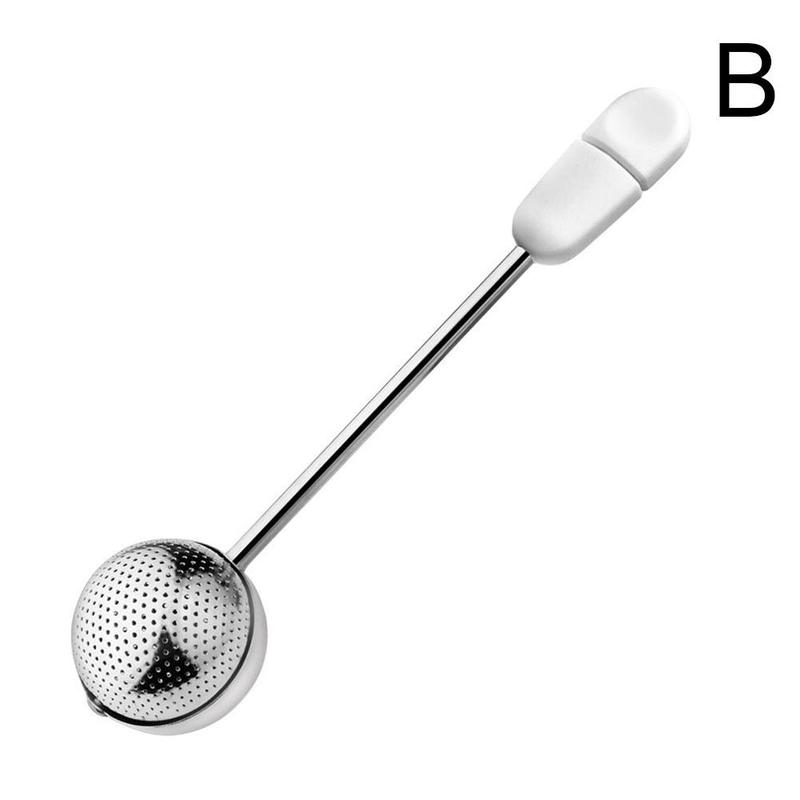 Steel Tea Maker Filter Tea Infuser Ball Portable Fine Tea Mesh Teaware Handle Tea Rotation Tool Degree Filter 360 M1a7: B