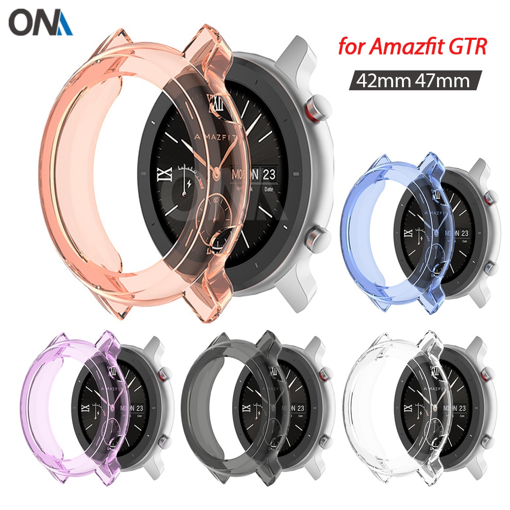 Suojakotelo xiaomi huami amazfit gtr 42mm 47mm tpu kansi ohut puskurin kuori amazfit gtr:lle