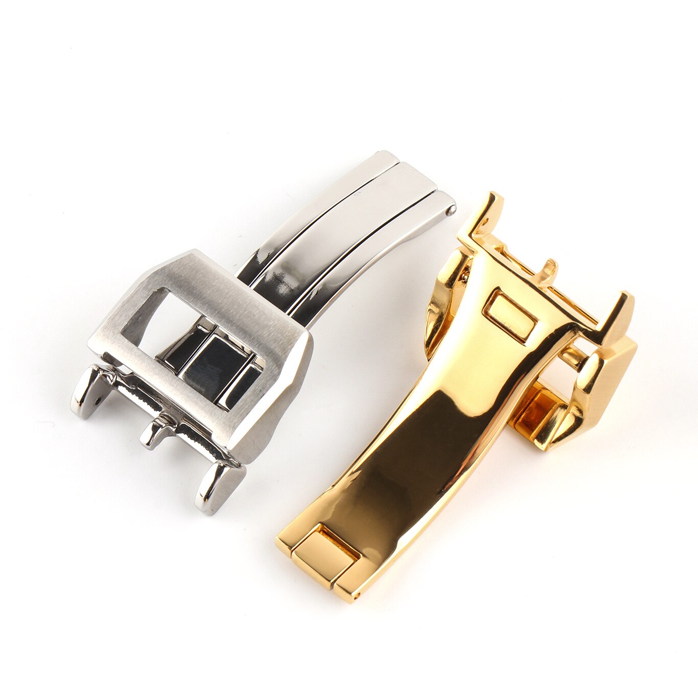 18mm 316L Edelstahl Einsatz Klapp Verschluss für IWC markieren 18 groß Pilot Portugiesisch Lederband Gummi Armbinde