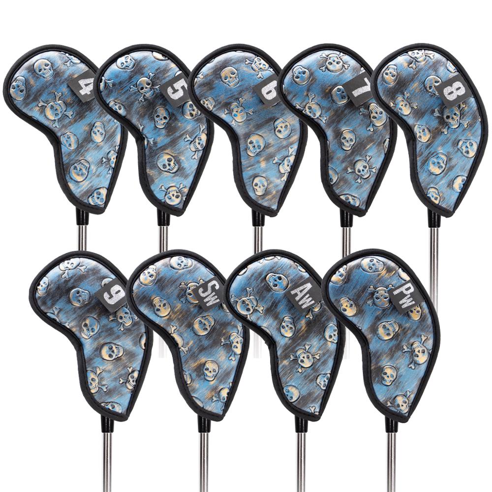 Stil golfklubba järnskydd golf järn huvudskydd golfklubba järn headovers kilar täcker 9 st/set