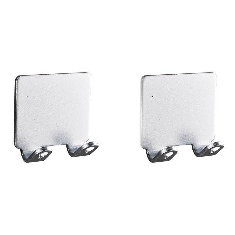 Soporte para maquinilla de afeitar para hombre, gancho de almacenamiento, estante de pared para baño, accesorios de cocina y pared, 5 piezas: 2pcs silver