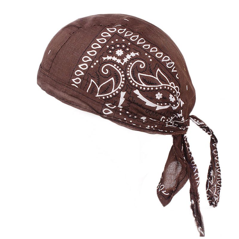 Cycling Bandana Skull Cap Beanie Lightweight Adjustable Cotton Biker Hat Hood Headscarf: C