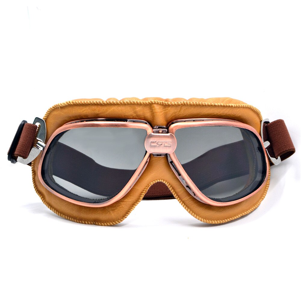 Gafas Retro para motocicleta, lentes clásicas para Moto, Yamaha Pilot Steampunk ATV, casco de cobre