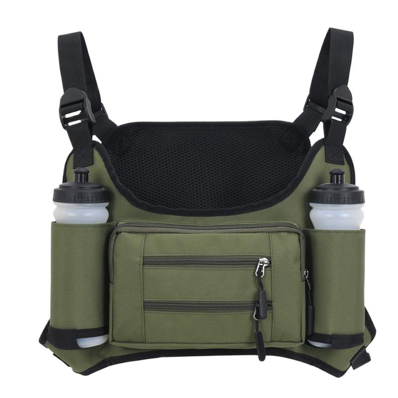 Laufbrust packung für Männer Multi-Pocket-Aufbewahrung tasche Westentasche Brust packung Outdoor-Trainings weste mit Wasser flaschen tasche für den Sport
