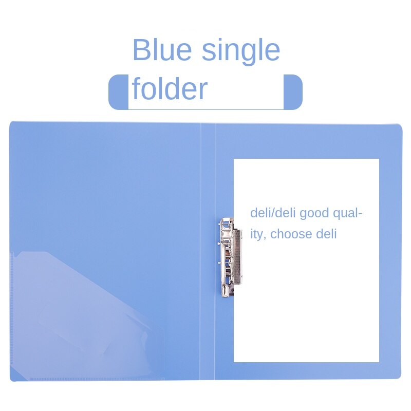 Dossier longueur pince pince plaques A4 dossier trombone bureau classé fort papier dossier étudiant Double pince: 5301Blue