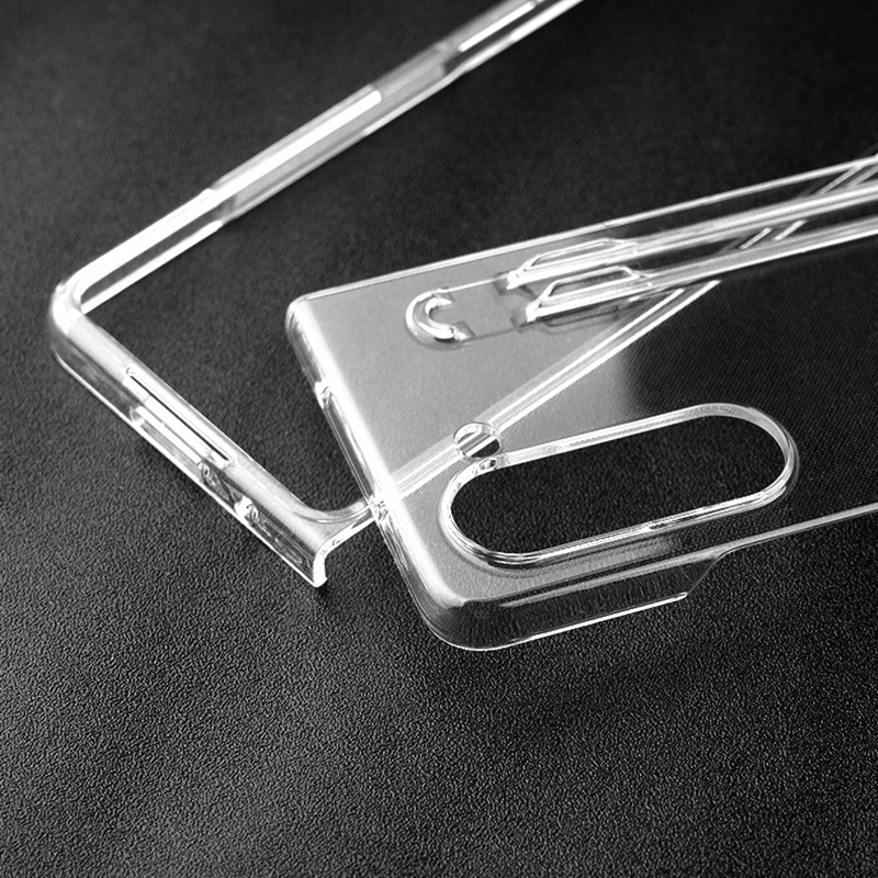 Gjennomsiktig deksel til samsung galaxy z fold 6 5 pc, støtsikkert deksel, sammenleggbart med pennespor til samsung z fold 6/5, hardt deksel