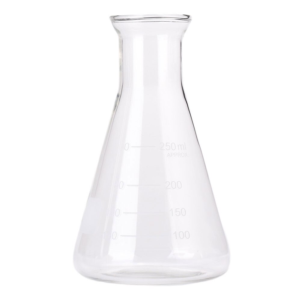 1PC 50ml to 2000ml Erlenmeyer Borosilicate Glass Flask Wide Neck Conical Triangular Flask for Lab Chemical Equipment
