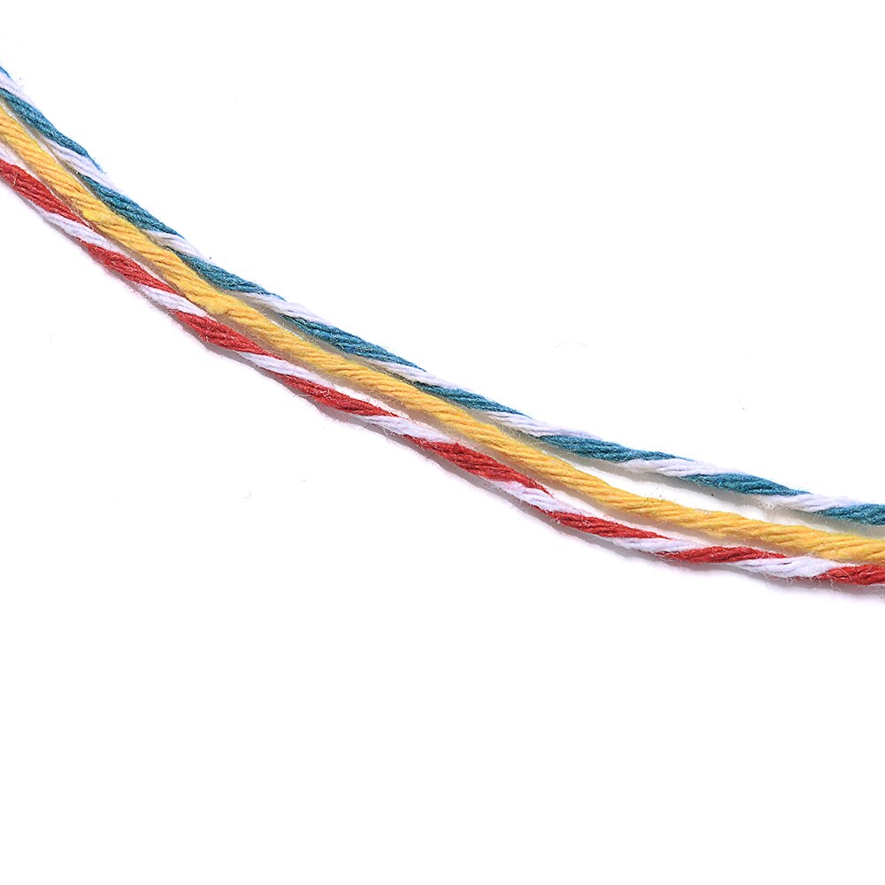 Cuerda de algodón de colores para hacer pulseras y collares, hilo hecho a mano, 75 m/rollo, 1,5mm, accesorios para manualidades Diy