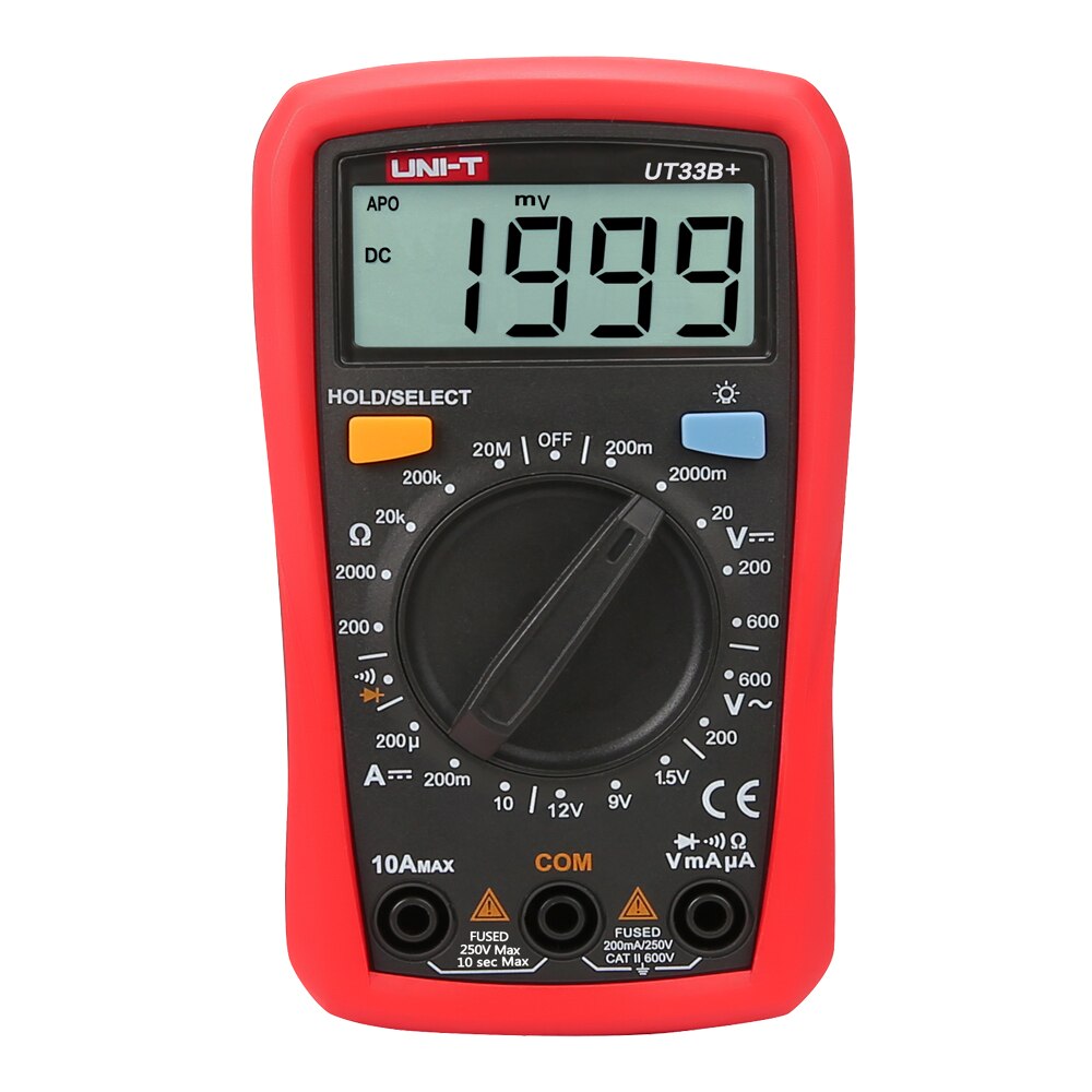 Multimètre numérique portatif, testeur de tension AC/DC, ohmmètre, UT33A, UT33B, UT33C, UT33D: UT33B PLUS