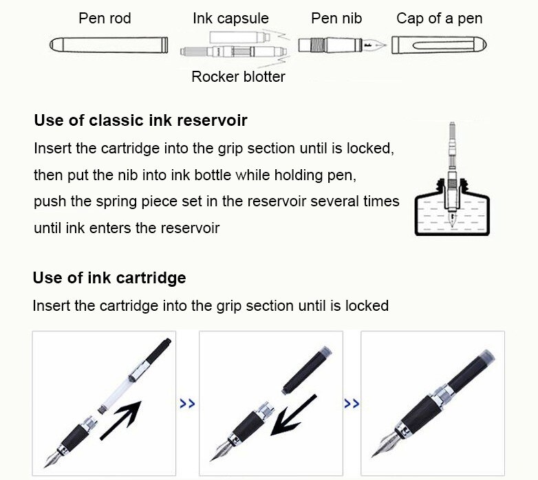 Äkta jinhao 450 a reservoarpenna fullmetall jinhao  x450 guldpenna gyllene klämma 0.5mm medelstora kontorsmaterial