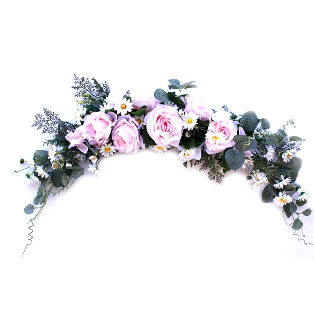 Wedding Arch Flowers Rustic Artificial Floral Swag Door Green Leaves Rose Peony Table Centerpieces Home Decoration