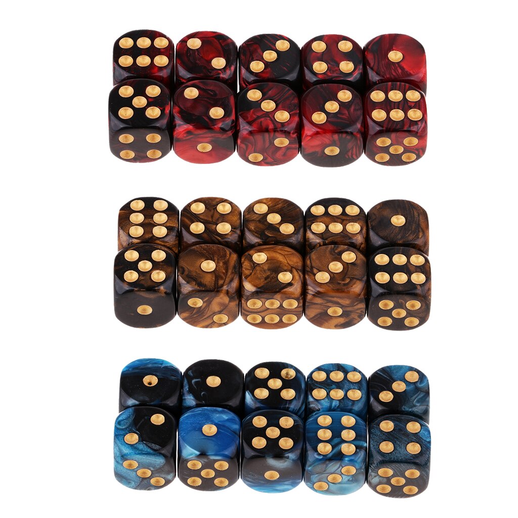 30 stk kubiske sekssidede terninger bulk til rpg mtg bordspil matematik undervisning