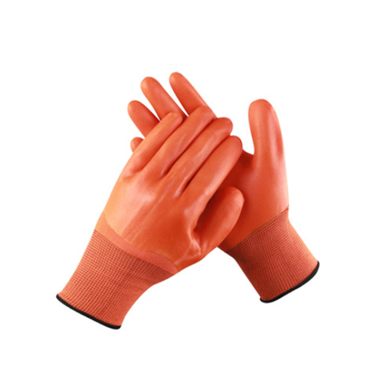 Guantes de PVC de látex para el hogar, resistentes al agua, totalmente recubiertos, para trabajo de carpintería, protección contra el frío, guantes de jardinería: B--12 pair