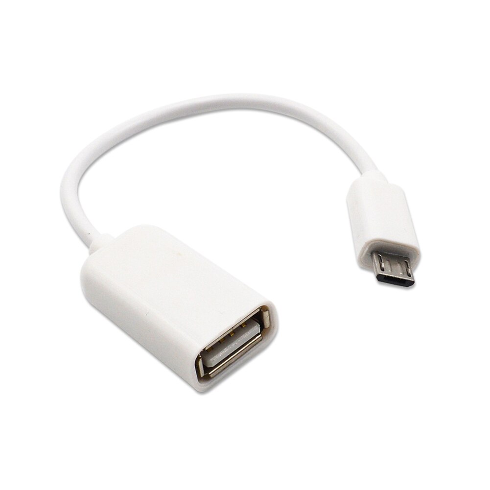USB Transfer Micro USB OTG Cable Data Transfer Male to Female Adapter for HTC Samsung Android ND998: White
