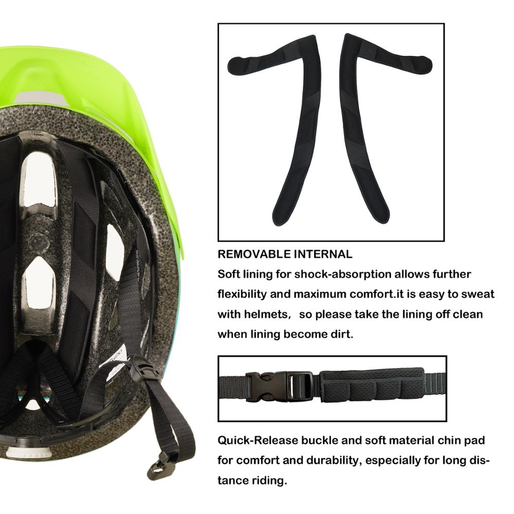 EXCLUSKY-casco de luz LED para bicicleta de montaña para adulto, con carga USB, M/L, 56-61CM